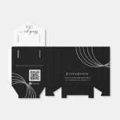 パーソナライズされた白黒結婚テーマ フェイバーボックス (折り畳みなし)