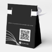 パーソナライズされた白黒結婚テーマ フェイバーボックス (裏面サイド)