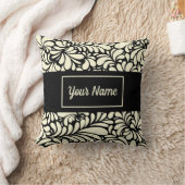パーソナライズされた白黒装飾用クッション クッション (ブランケット)