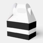 パーソナライズされた白黒金ゴールド結婚ハート フェイバーボックス (裏面サイド)