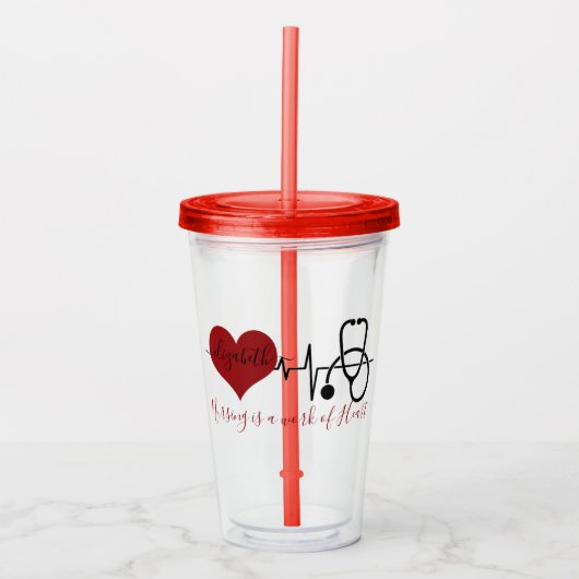パーソナライズされた看護 アクリルタンブラー (正面)