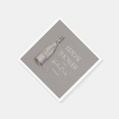 パーソナライズされた真珠+プロセッコブライダルシャワー スタンダードカクテルナプキン (角)