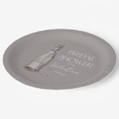 パーソナライズされた真珠+プロセッコブライダルシャワー ペーパープレート (アングル)