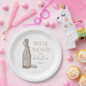パーソナライズされた真珠+プロセッコブライダルシャワー ペーパープレート (パーティー)