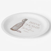 パーソナライズされた真珠+プロセッコブライダルシャワー ペーパープレート (アングル)