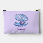 パーソナライズされた真珠（紫） アクセサリーポーチ (裏面)