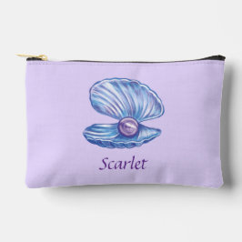 パーソナライズされた真珠（紫） アクセサリーポーチ