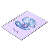 パーソナライズされた真珠（紫） ノートブック (左側)