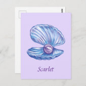パーソナライズされた真珠（紫） ポストカード (正面/裏面)
