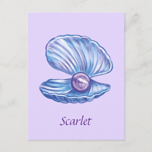 パーソナライズされた真珠（紫） ポストカード (正面)