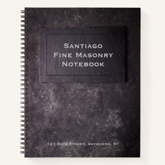パーソナライズされた石板&ストーン ノートブック (正面)