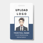 パーソナライズされた社員写真付きIDカード 社内セキュリティ バッジ (正面)