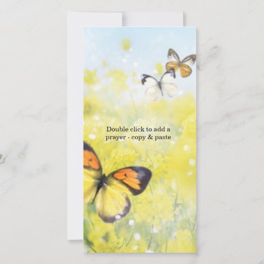 パーソナライズされた祈りの言葉カード/祈りの言葉カード (裏面)