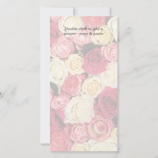 パーソナライズされた祈りの言葉カード/祈りの言葉カード (裏面)