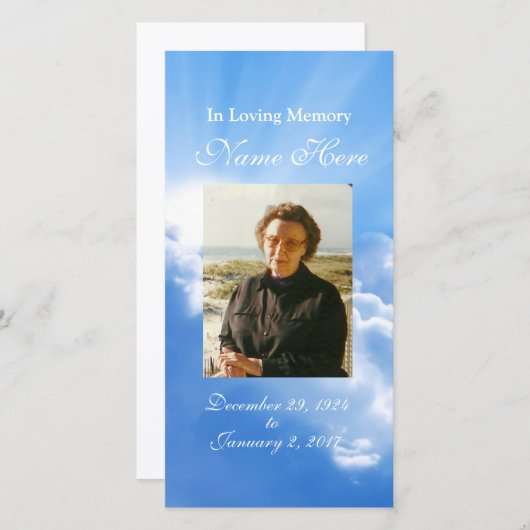 パーソナライズされた祈りの言葉カード/祈りの言葉カード (正面/裏面)