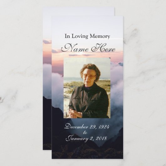 パーソナライズされた祈りの言葉カード/祈りの言葉カード (正面/裏面)