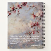 パーソナライズされた祈りの言葉ジャーナルさくらんぼ ノートブック (裏面)