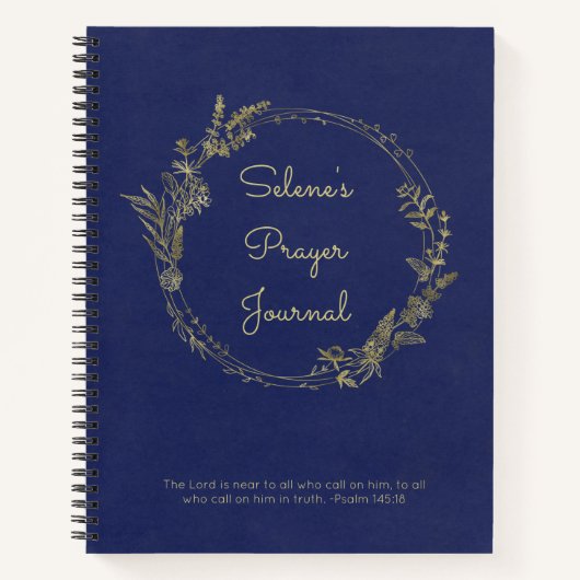 パーソナライズされた祈りの言葉帳 ノートブック (正面)