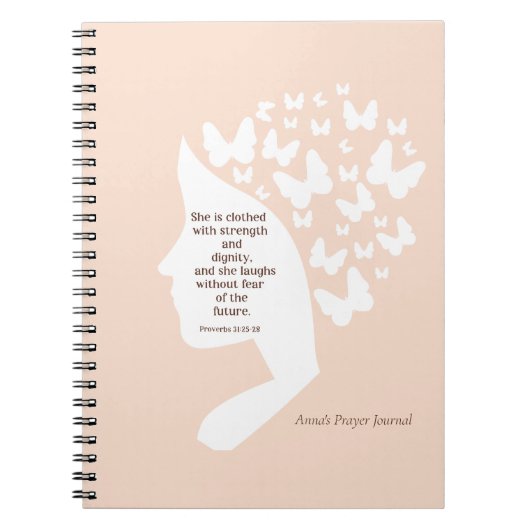 パーソナライズされた祈りの言葉帳 ノートブック (正面)