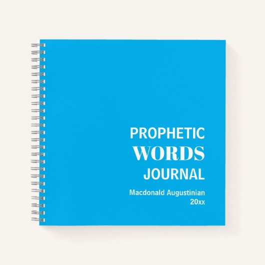 パーソナライズされた祈りの言葉帳 ノートブック (正面)