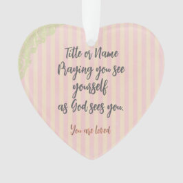 パーソナライズされた祈りの言葉引用文 オーナメント