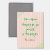 パーソナライズされた祈りの言葉引用文 マグネット (正面/裏面)