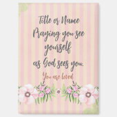 パーソナライズされた祈りの言葉引用文 マグネット (正面)