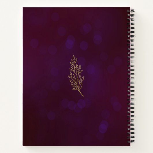 パーソナライズされた祈りの言葉誌 ノートブック (裏面)