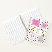 パーソナライズされた祈りの言葉 |水玉模様 ノートブック (内部)