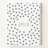 パーソナライズされた祈りの言葉 |水玉模様 ノートブック (裏面)