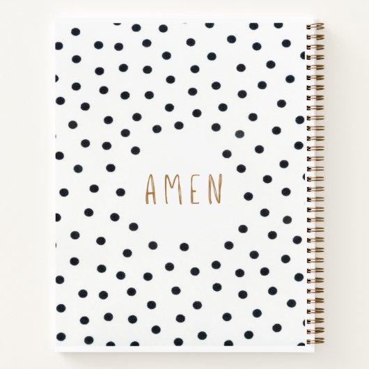 パーソナライズされた祈りの言葉 |水玉模様 ノートブック (裏面)