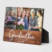 パーソナライズされた祖母の写真コラージュ フォトプラーク (側面)