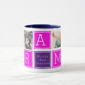 パーソナライズされた祖母カスタム写真集マグカップ マグカップ (中央)