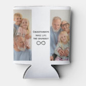 パーソナライズされた祖父母の写真とクーラーボックス 缶クーラー (正面)