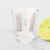 パーソナライズされた祖父母の写真と文字ショットグラス ショットグラス (裏面)