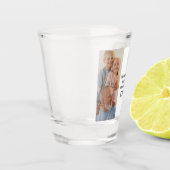 パーソナライズされた祖父母の写真と文字ショットグラス ショットグラス (左)
