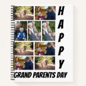 パーソナライズされた祖父母の日9写真コラージュ ノートブック (正面)