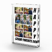 パーソナライズされた祖父母の日9写真コラージュ フォトブロック (右)