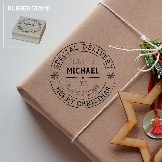 パーソナライズされた祖父母の特別出産 ラバースタンプ