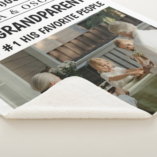 パーソナライズされた祖父母の贈り物 シェルパブランケット (3/4)