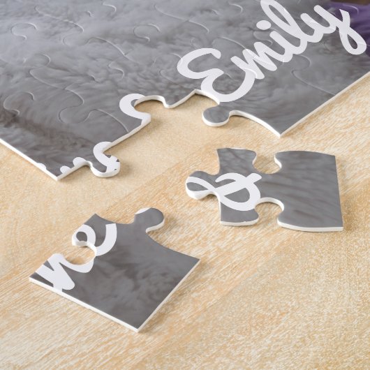 パーソナライズされた祖父母を愛する家族の写真 ジグソーパズル (側面)