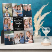 パーソナライズされた祖父母8名モダン フォトプラーク (側面)