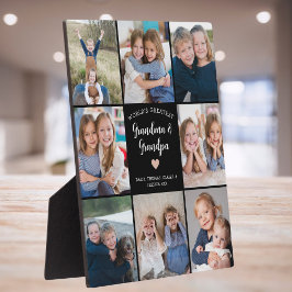 パーソナライズされた祖父母8名モダン フォトプラーク