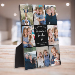 パーソナライズされた祖父母8名モダン フォトプラーク
