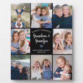 パーソナライズされた祖父母8名モダン フォトプラーク (正面)