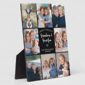 パーソナライズされた祖父母8名モダン フォトプラーク (側面)