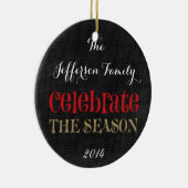 パーソナライズされた祝オーナメント セラミックオーナメント (右)