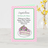 パーソナライズされた祝結婚い カード (黄色い花)