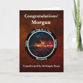 パーソナライズされた禁酒マイルストーンカード - ハート カード (正面)