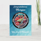 パーソナライズされた禁酒回復マイルストーン - カメ カード (正面)